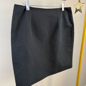 Ann Taylor Factory Black Gold Pencil Skirt Size 6 Work Office
